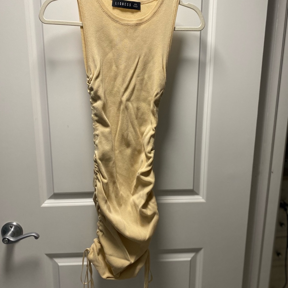 Lioness Dress. Ruched. Can be worn short or long